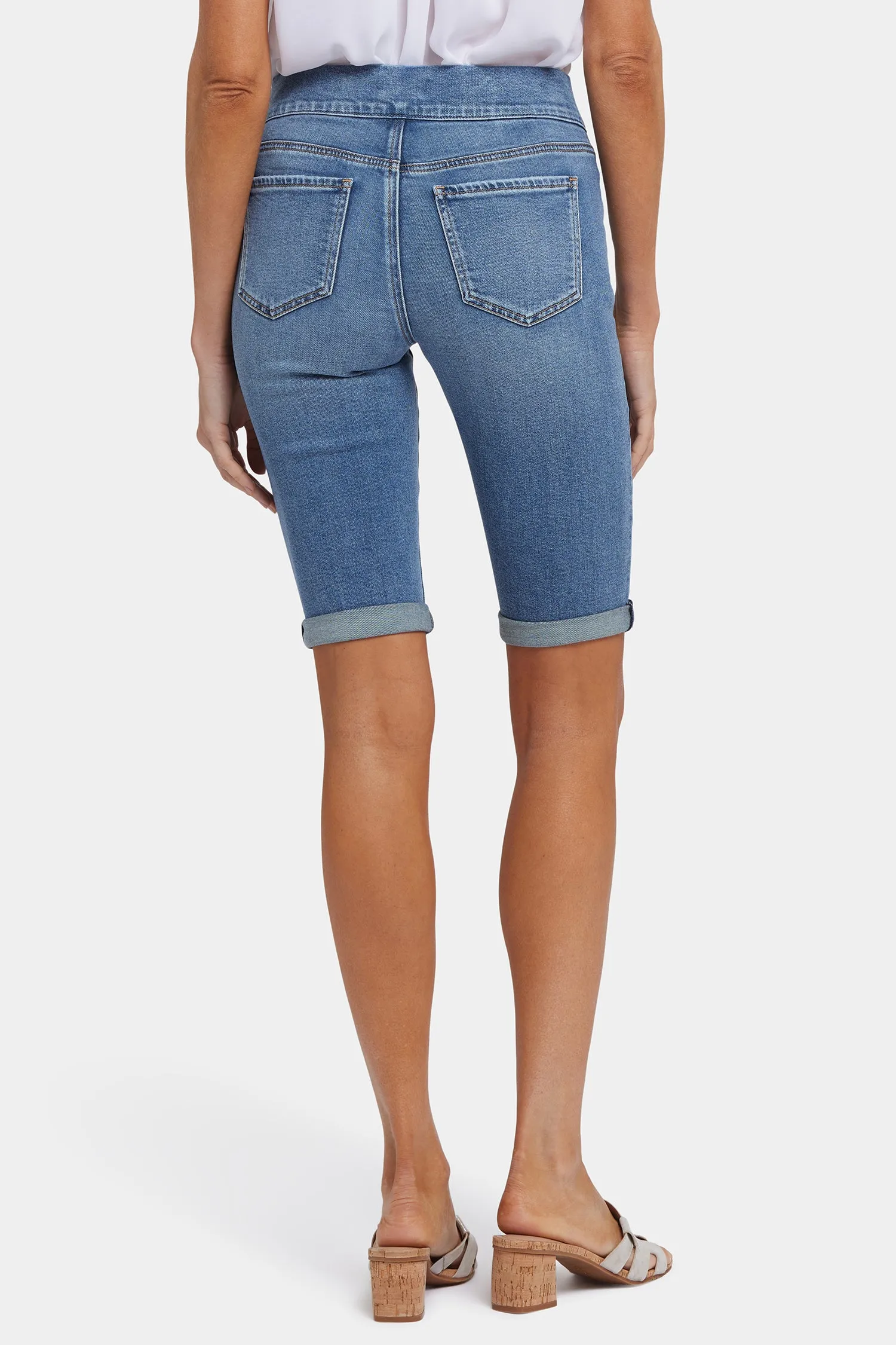 13 Inch Pull-On Denim Shorts - Barcelona Breeze