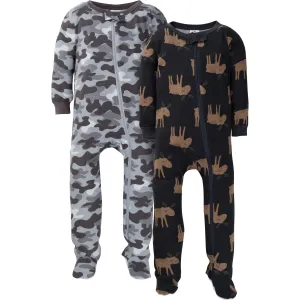 2-Pack Baby & Toddler Boys Camo Snug Fit Footed Cotton Pajamas Gerber Childrenswea
