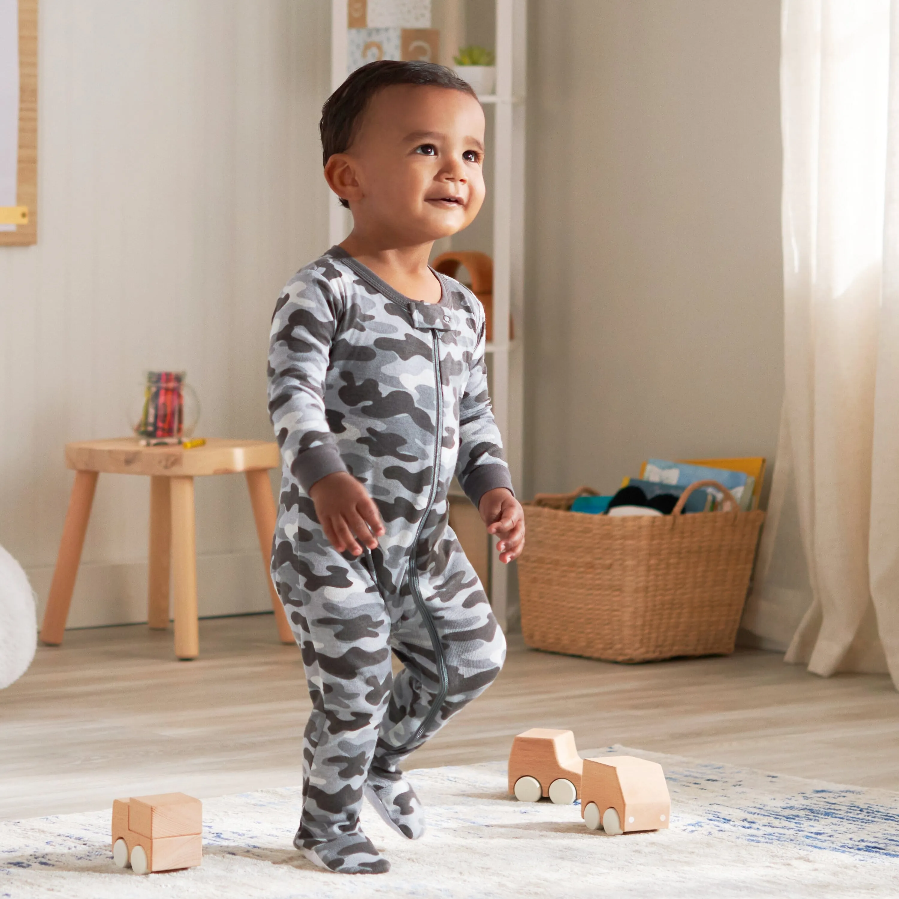 2-Pack Baby & Toddler Boys Camo Snug Fit Footed Cotton Pajamas Gerber Childrenswea