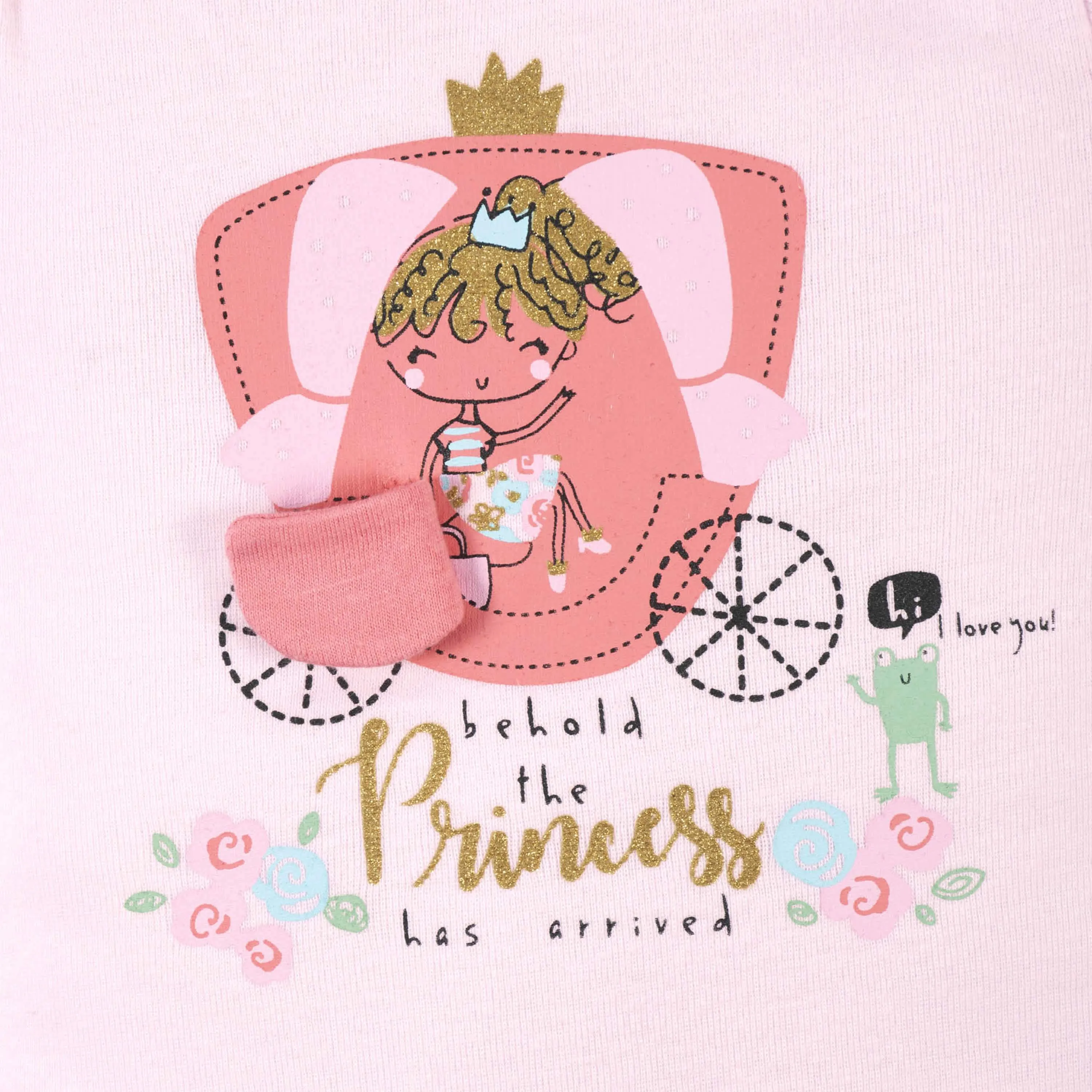 4-Pack Baby Girls Princess Short Sleeve Onesies Bodysuits Gerber Childrenswea
