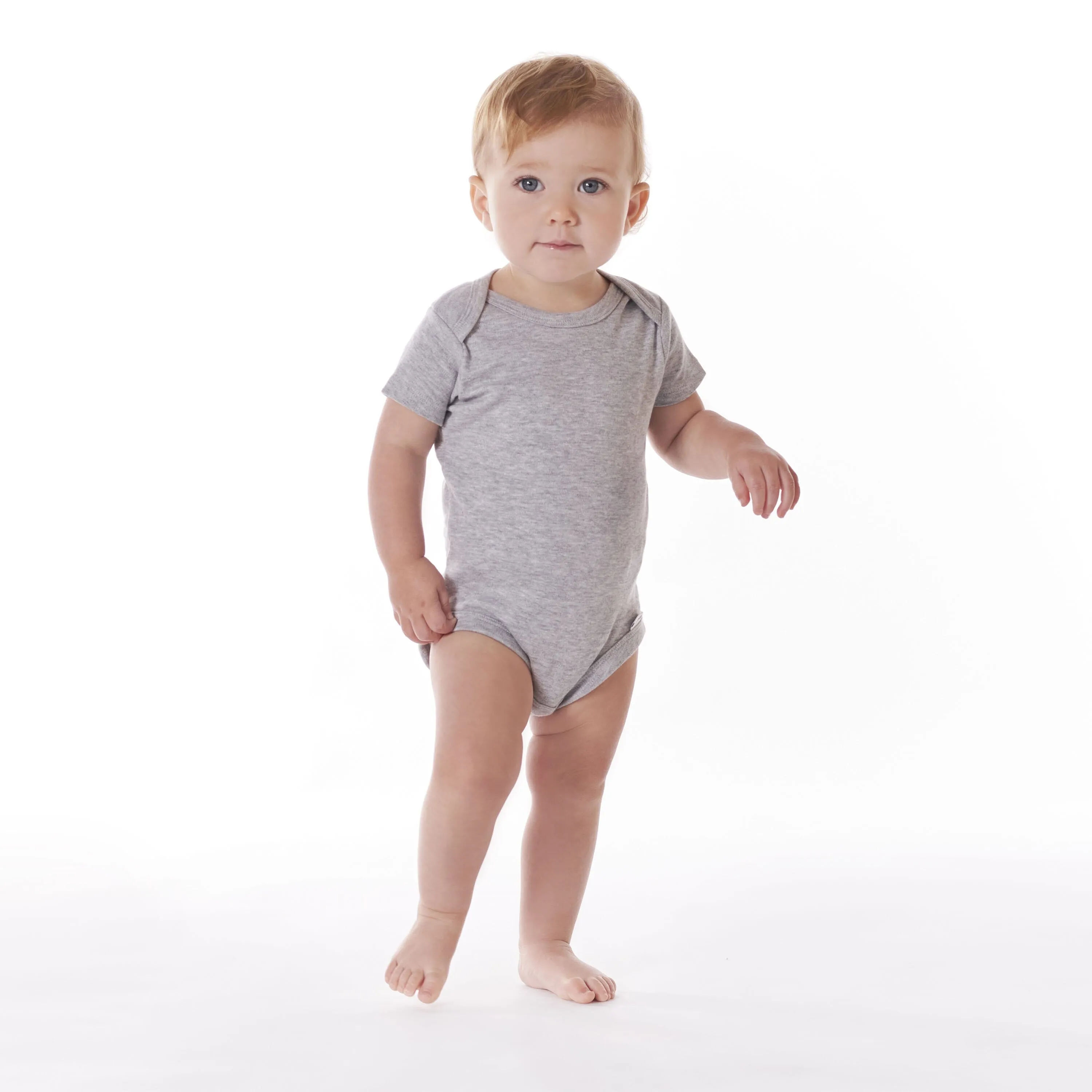5-Pack Baby Neutral Gray Heather Ribbed Onesies Bodysuits Gerber Childrenswea