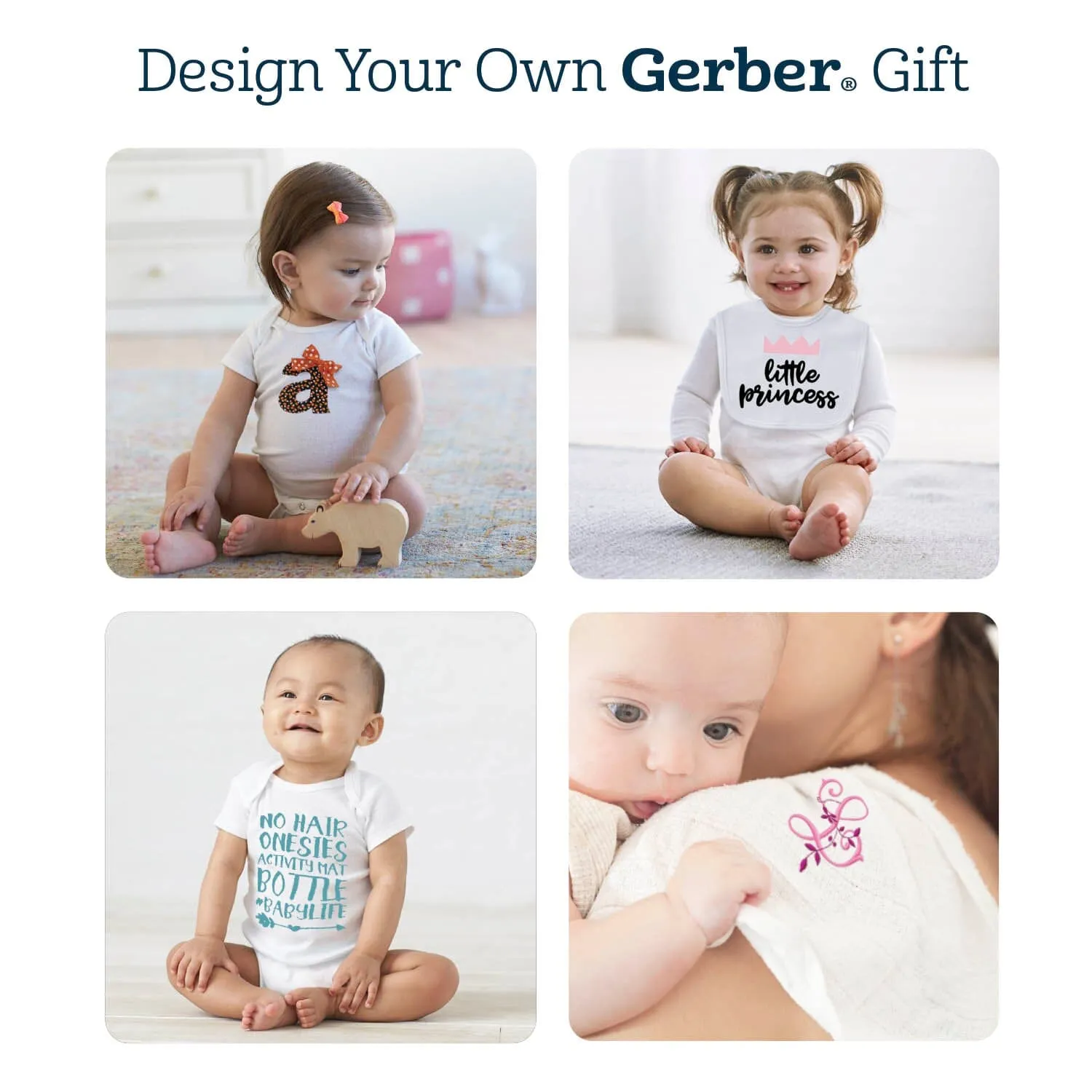 5-Pack Baby Neutral Gray Heather Ribbed Onesies Bodysuits Gerber Childrenswea