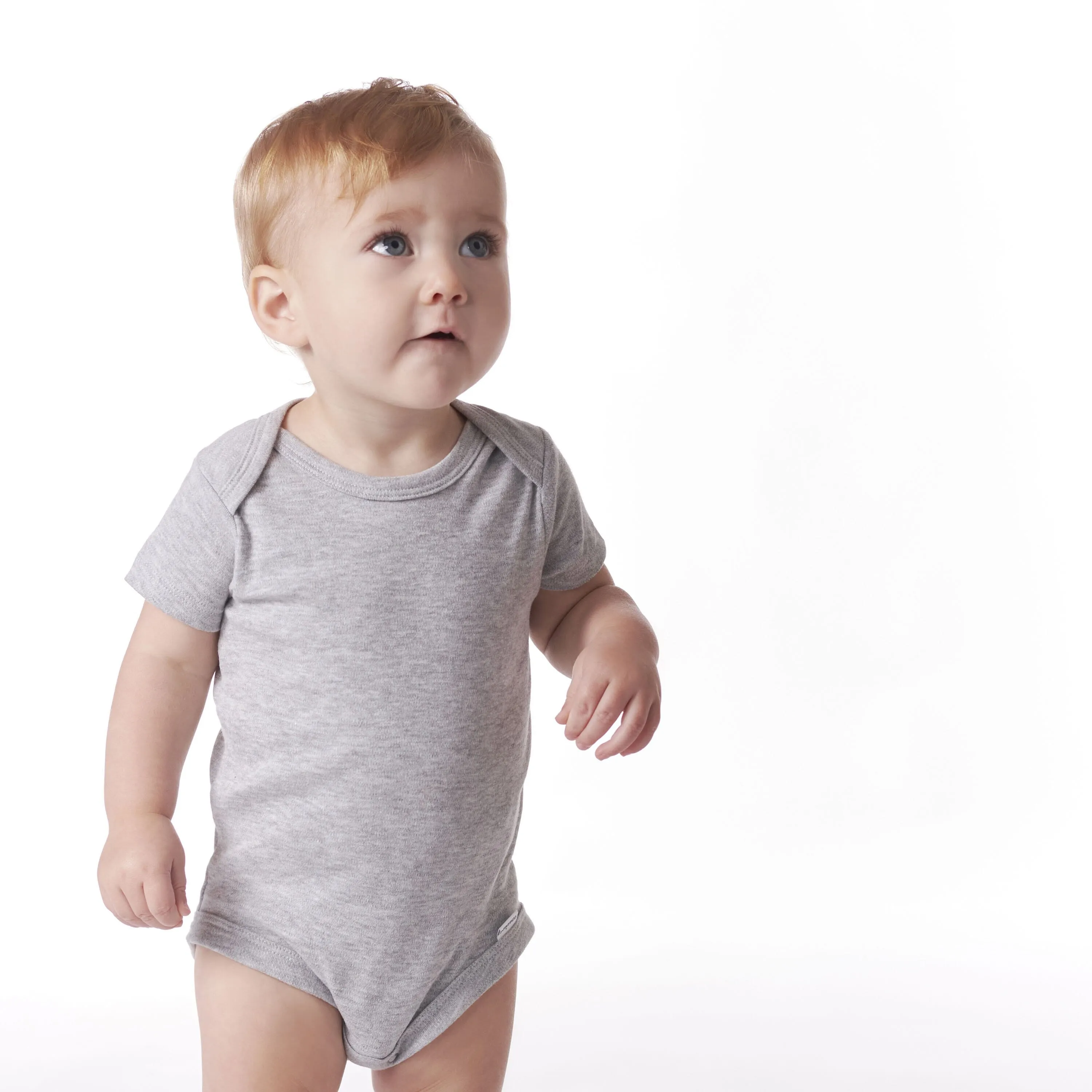 5-Pack Baby Neutral Gray Heather Ribbed Onesies Bodysuits Gerber Childrenswea
