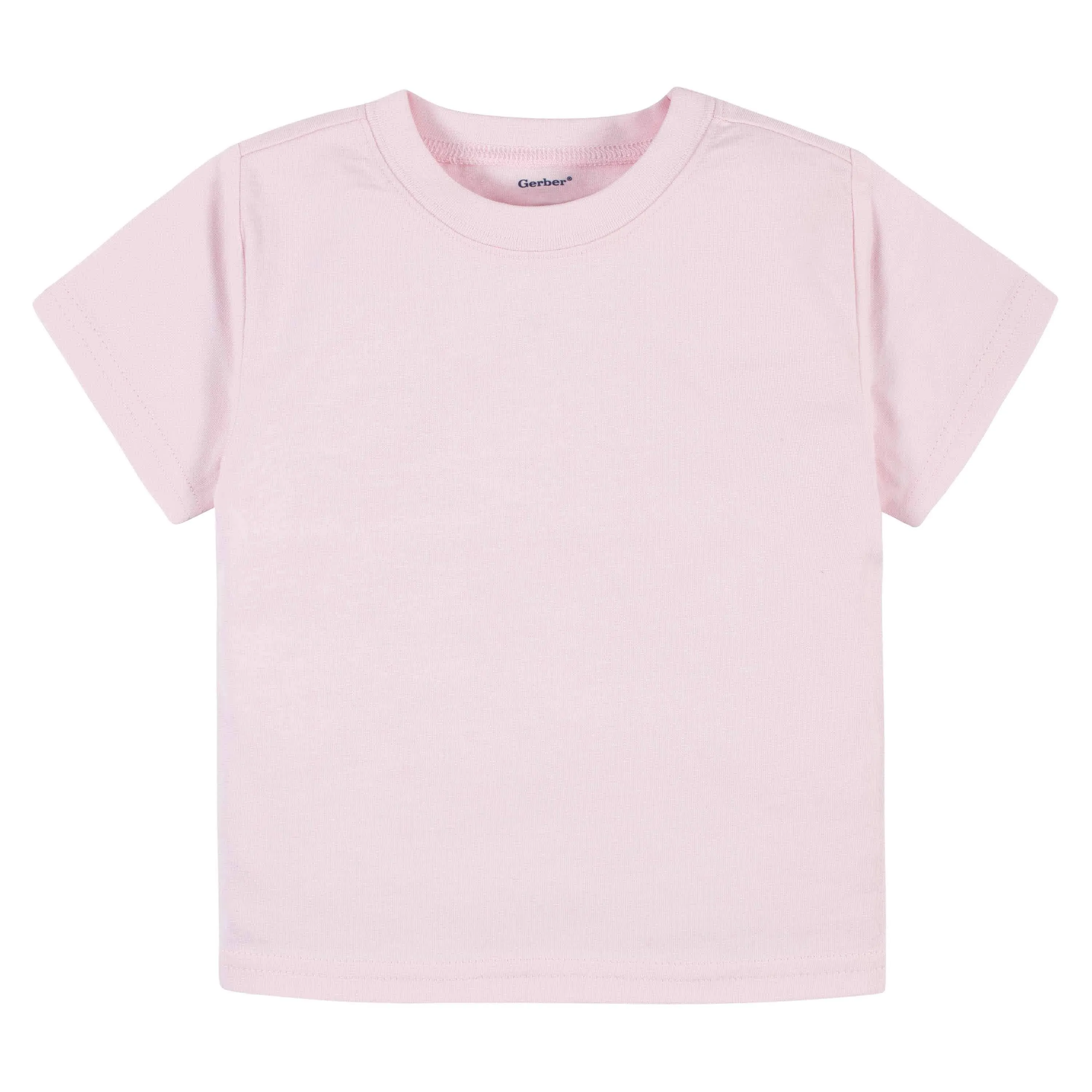 5-Pack Infant & Toddler Light Pink Premium Short Sleeve Tees Gerber Childrenswea