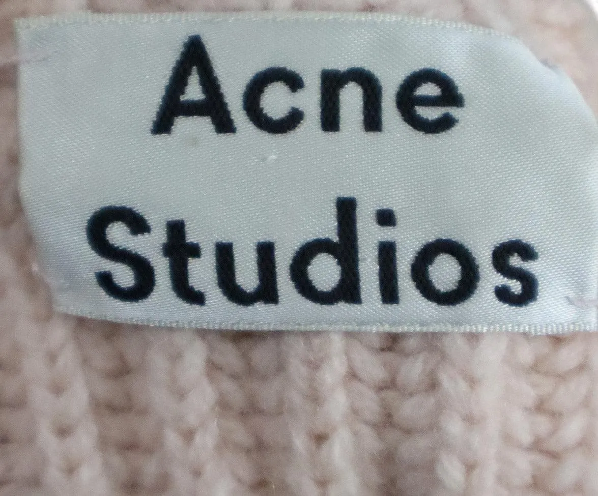 Acne Studios Pink Ribbed Wool Sweater sz 4