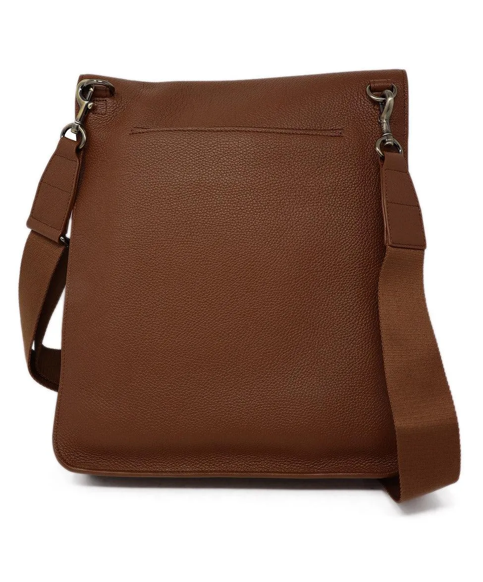 Akris Cognac Brown Leather Crossbody