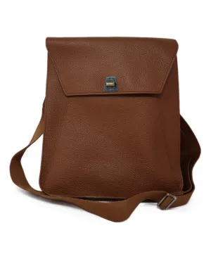 Akris Cognac Brown Leather Crossbody