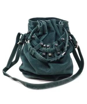Alexander Wang Dark Green Studded Diego Bag