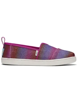 Alpargata Girls Slip On Glitter Loafers