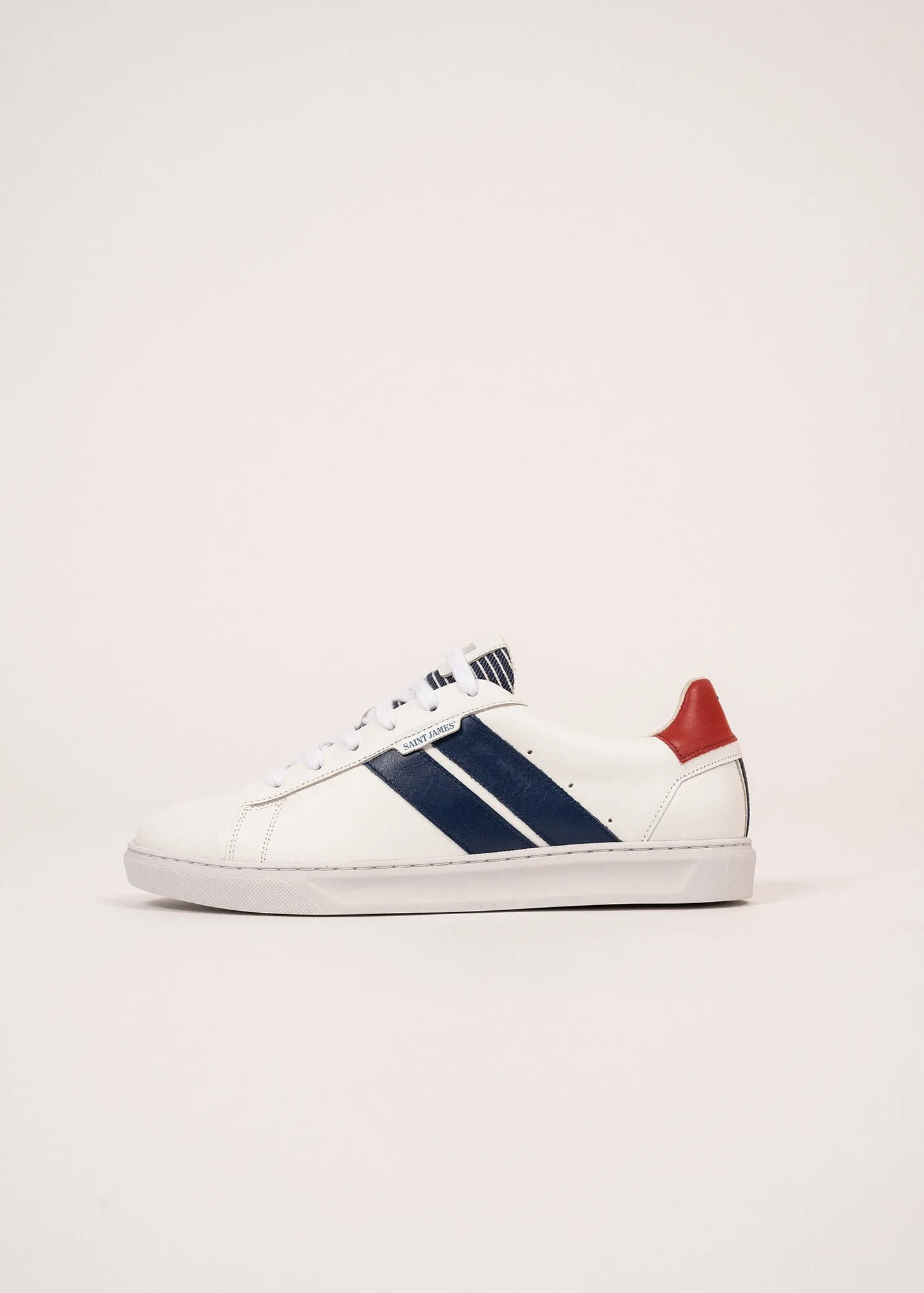 Baskets homme asymtriques - SAINT JAMES x Caval (BLANC/ROUGE)