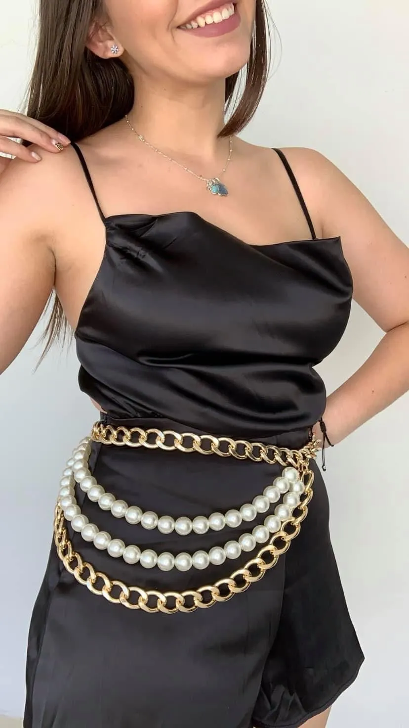 Black Satin Romper