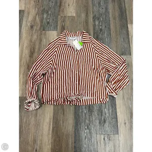 Blouse Long Sleeve By LNA Clothing In Striped Pattern, Size: Xs