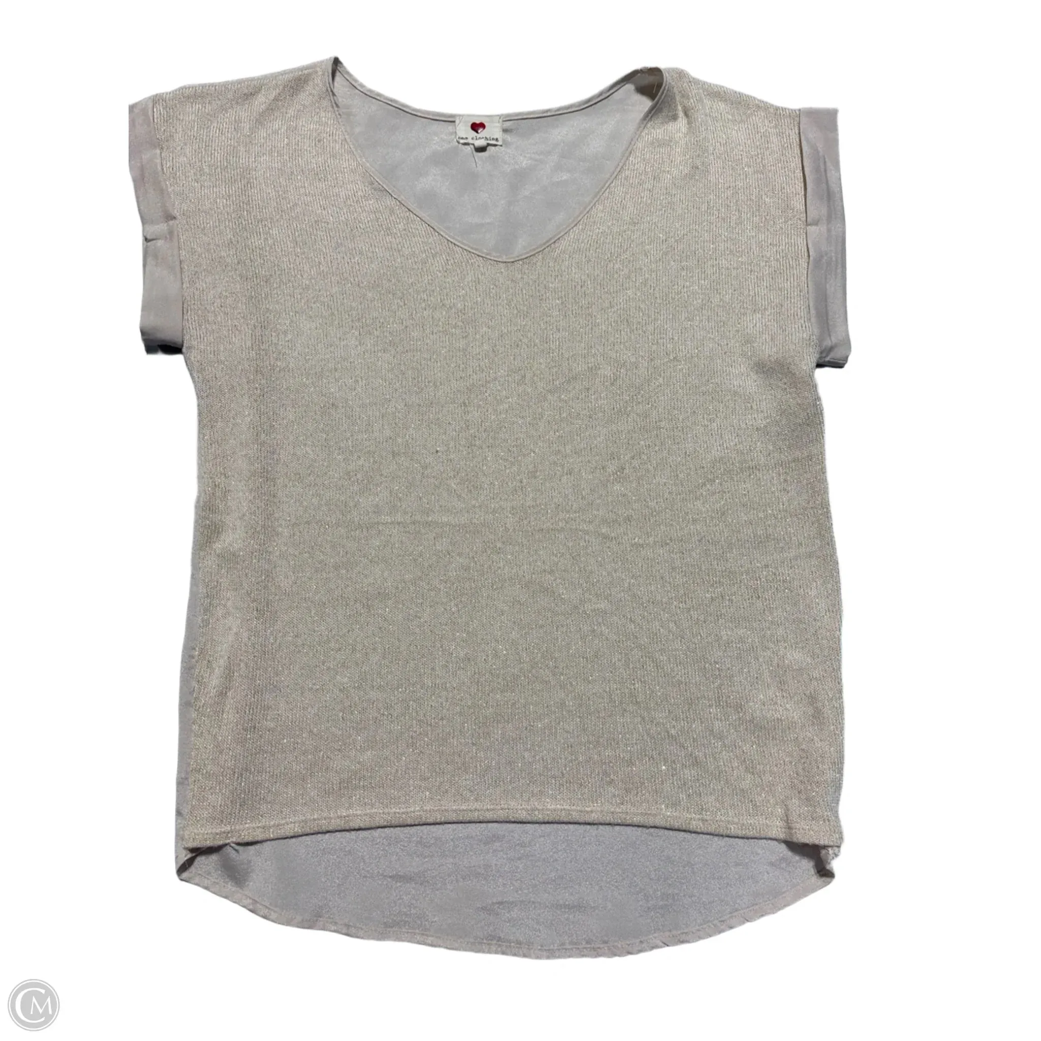 Blouse Short Sleeve By One Clothing In Cream, Size: M