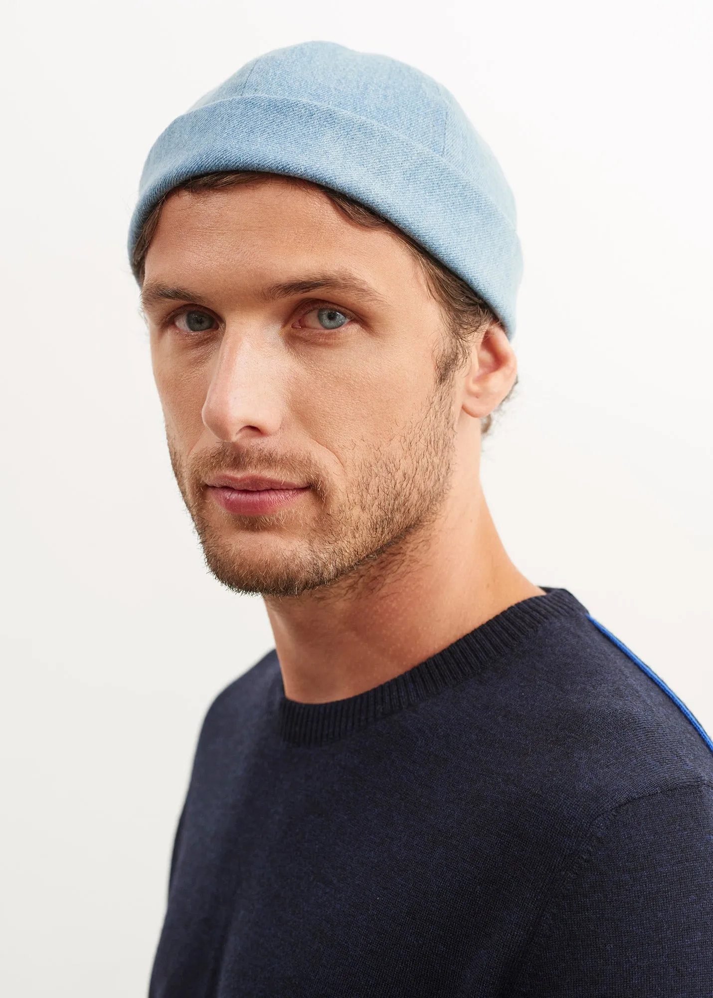 Bonnet Miki Marin SAINT JAMES - en denim de coton (DENIM DELAVE)