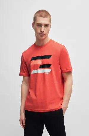 Boss Cotton-Jersey T-Shirt With Flag-Inspired Artwork - Men