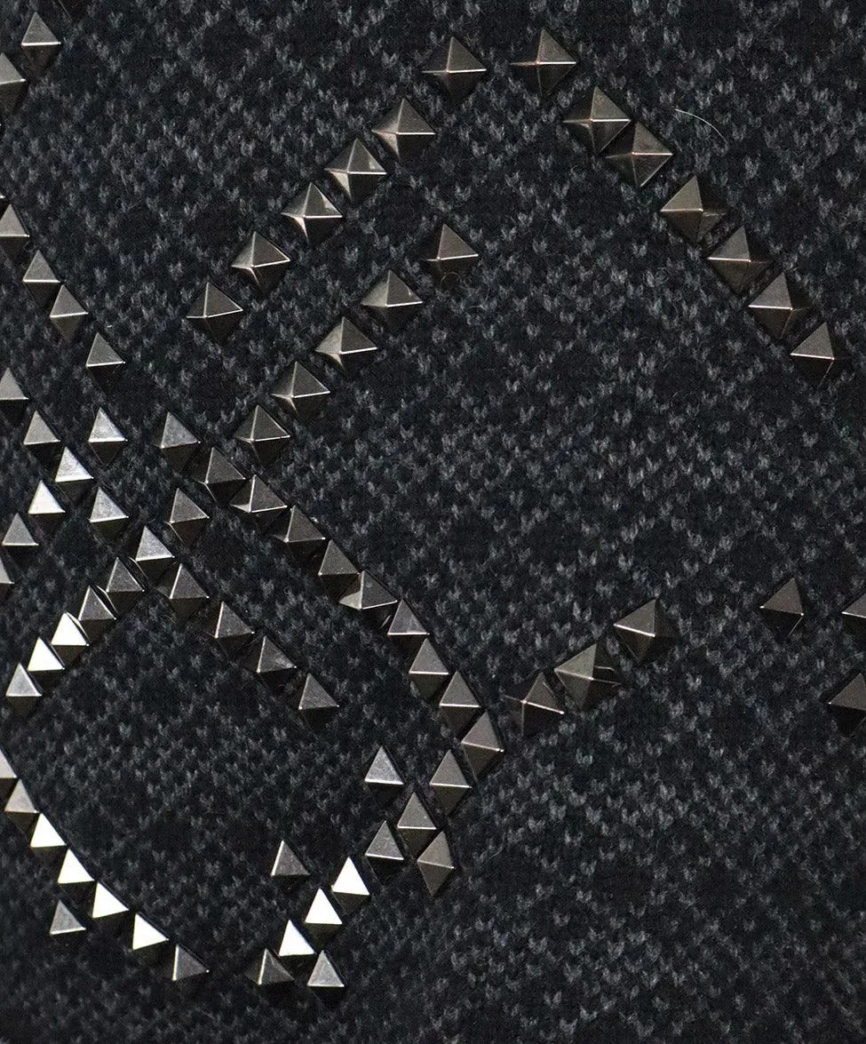Bottega Veneta Charcoal Cashmere Studs Sweater sz 6