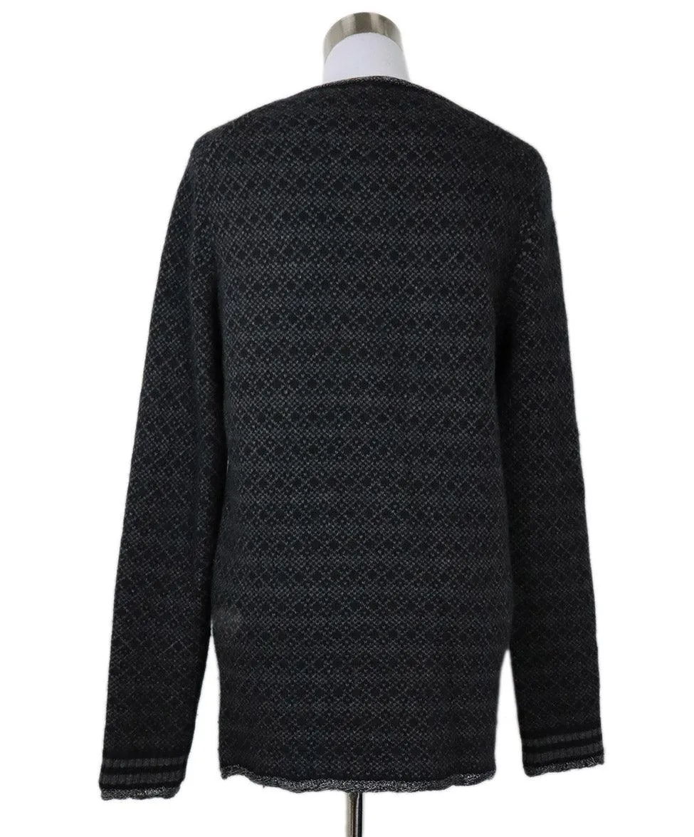 Bottega Veneta Charcoal Cashmere Studs Sweater sz 6
