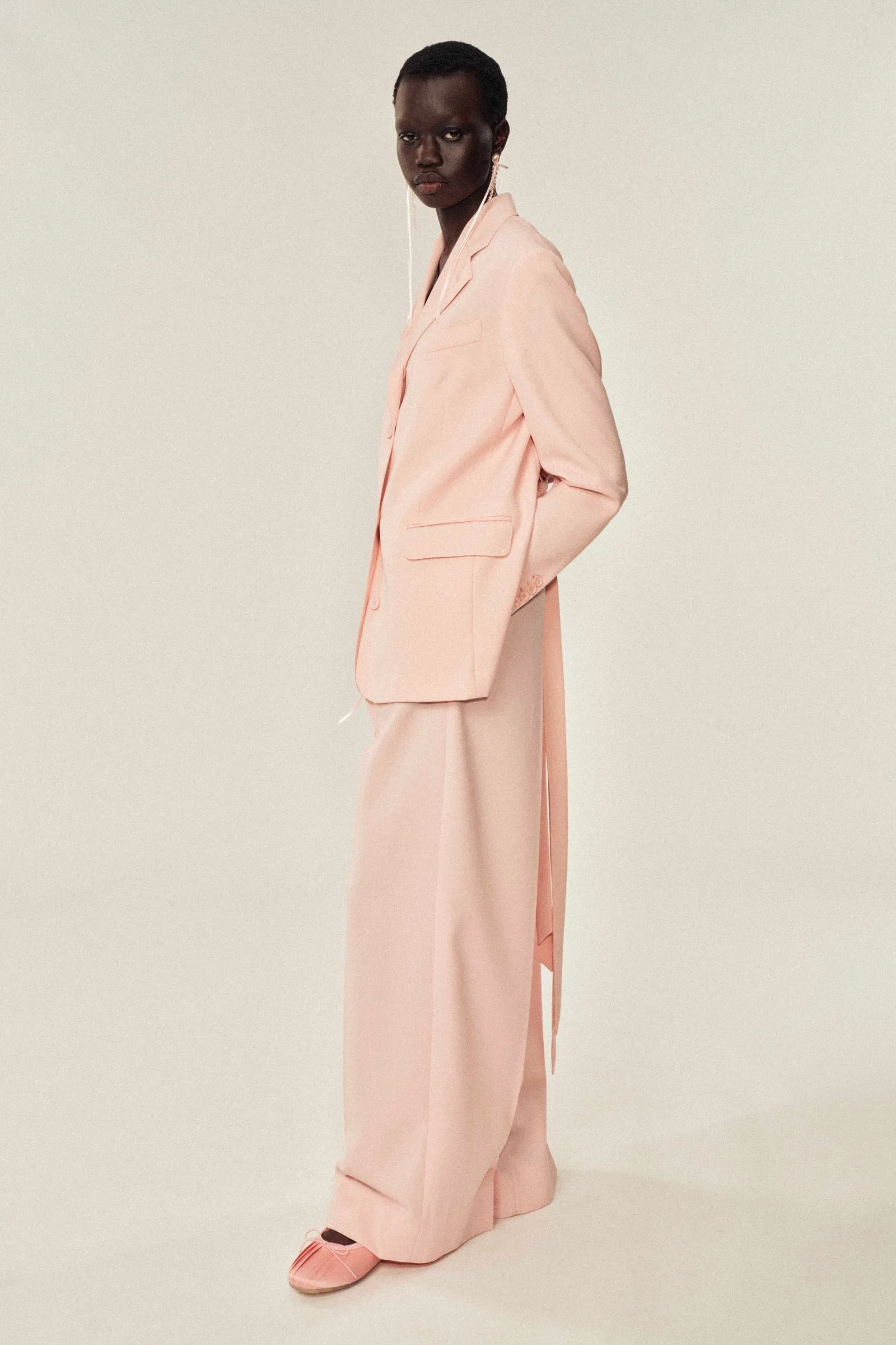 Bow Detail Puddle Trousers