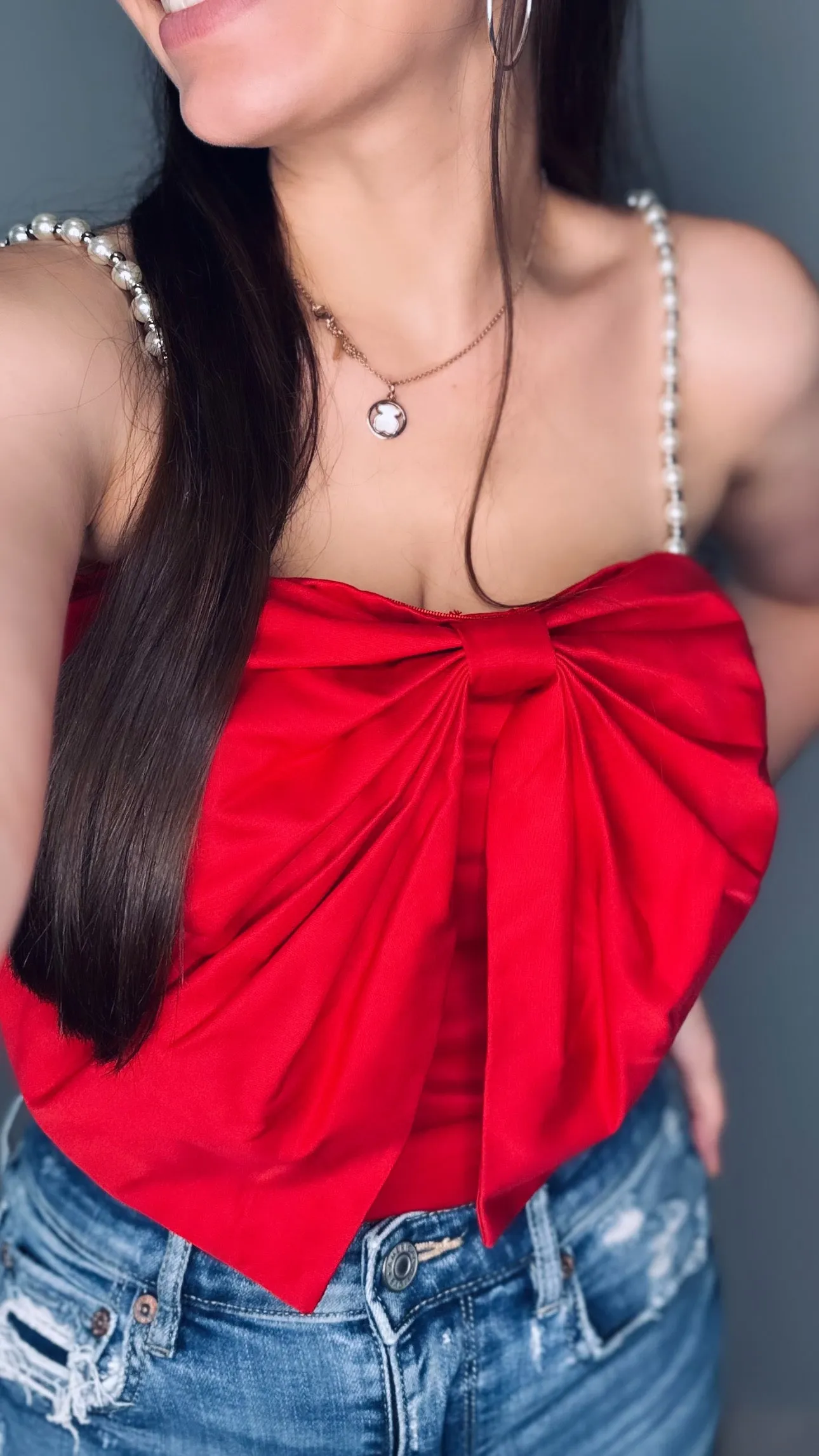 Bow Pear Top