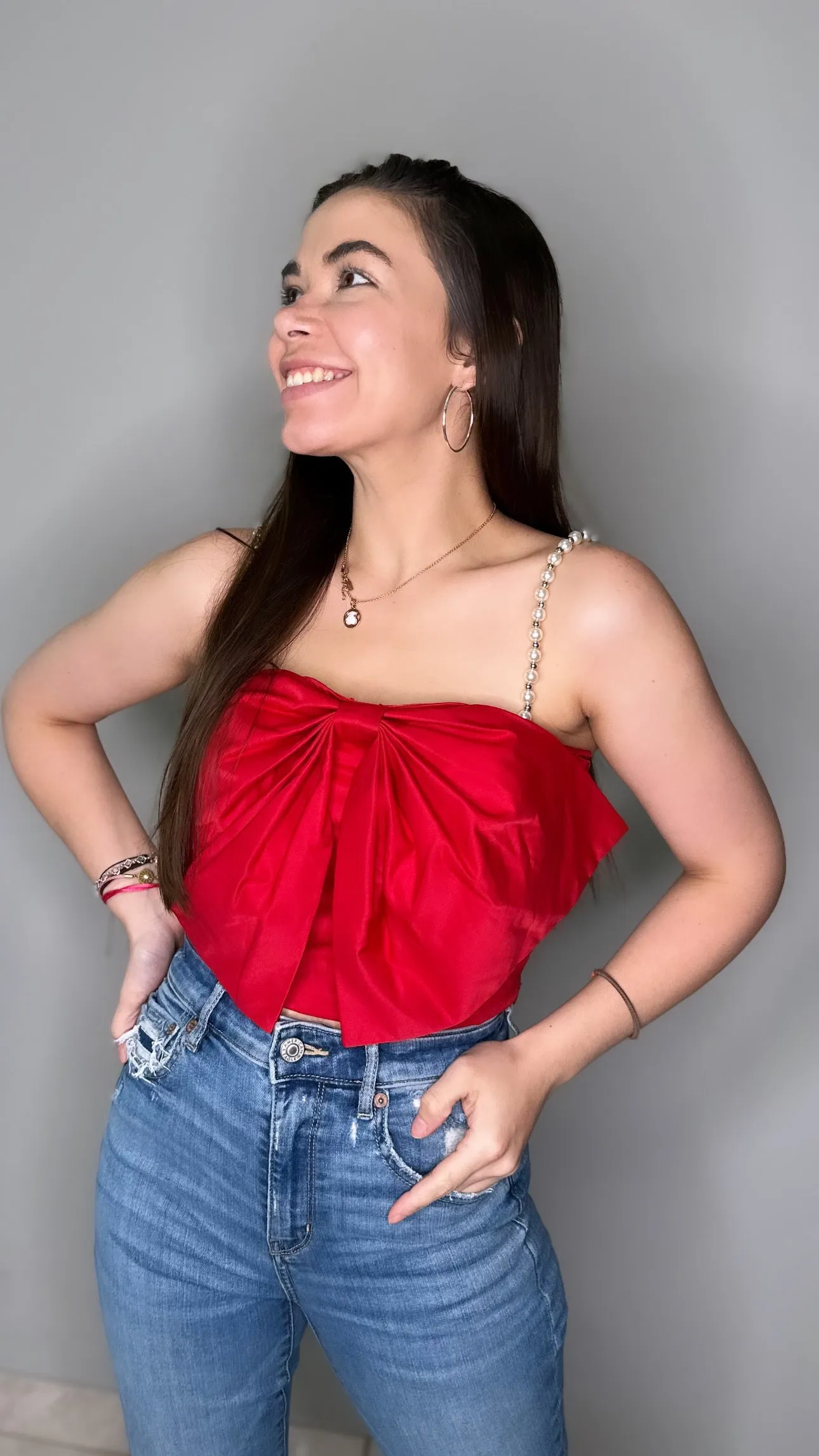 Bow Pear Top