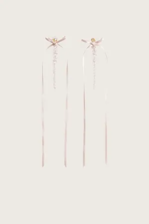 Bow Ribbon Drip Earrings
