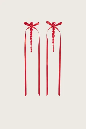 Bow Ribbon Drip Earrings