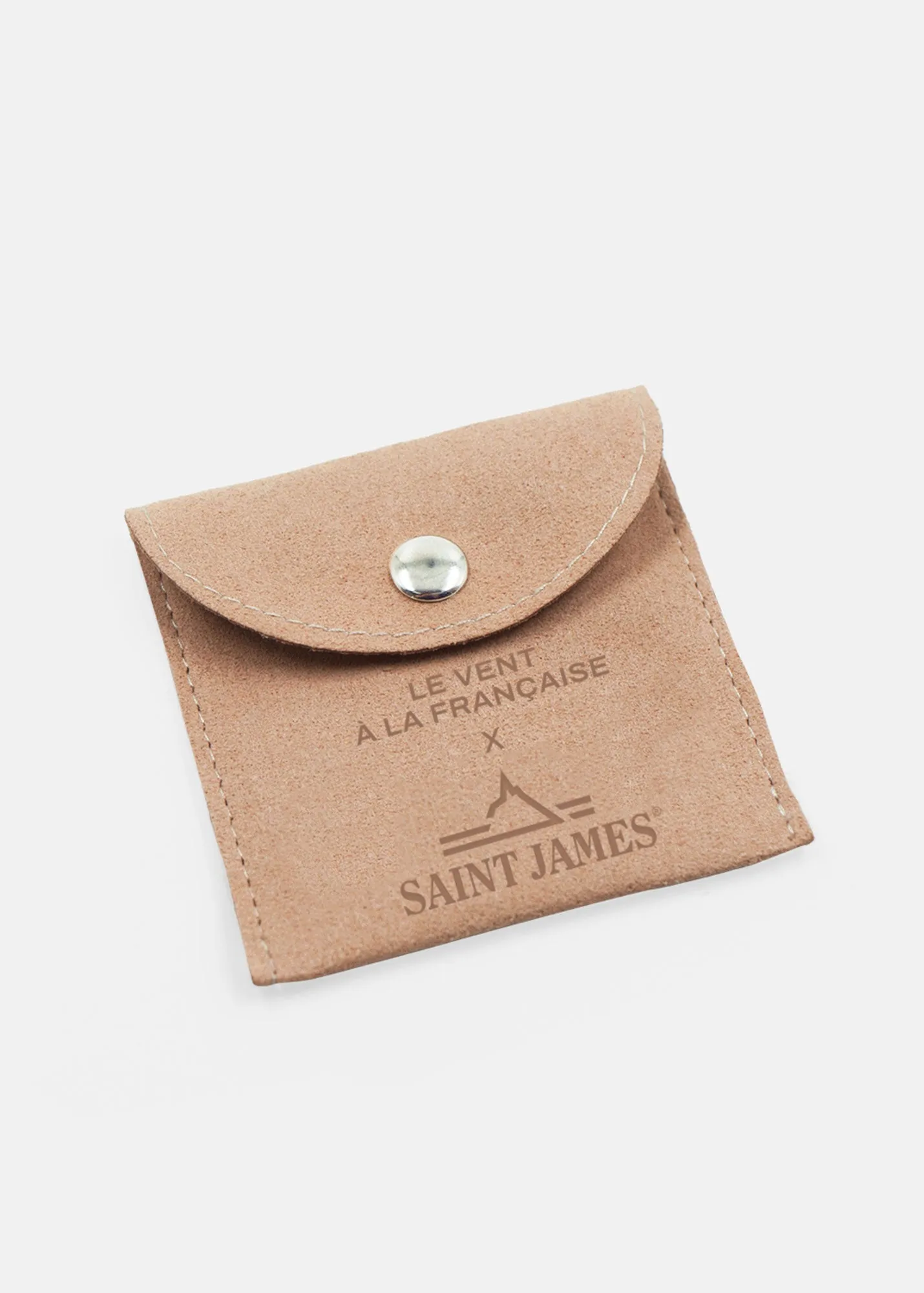 Bracelet lien Bouton - SAINT JAMES x Le Vent  la franaise (ARGENT/RAYE BLANC/BEIGE)