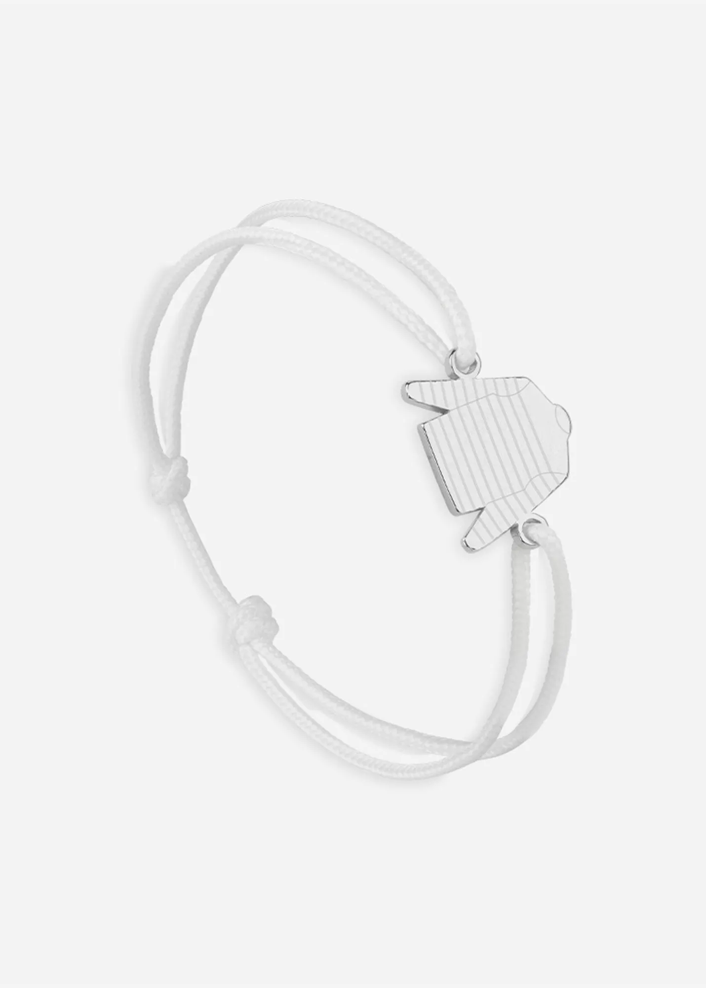 Bracelet lien Marinire - SAINT JAMES x Le Vent  la franaise (ARGENT/BLANC)