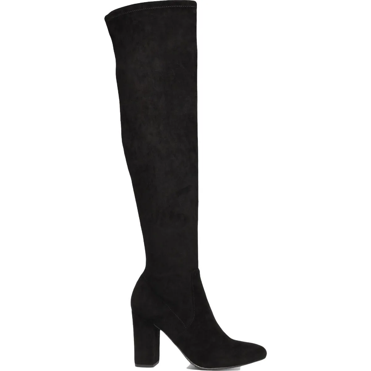 Bravy Womens Microsuede Block Heel Over-The-Knee Boots