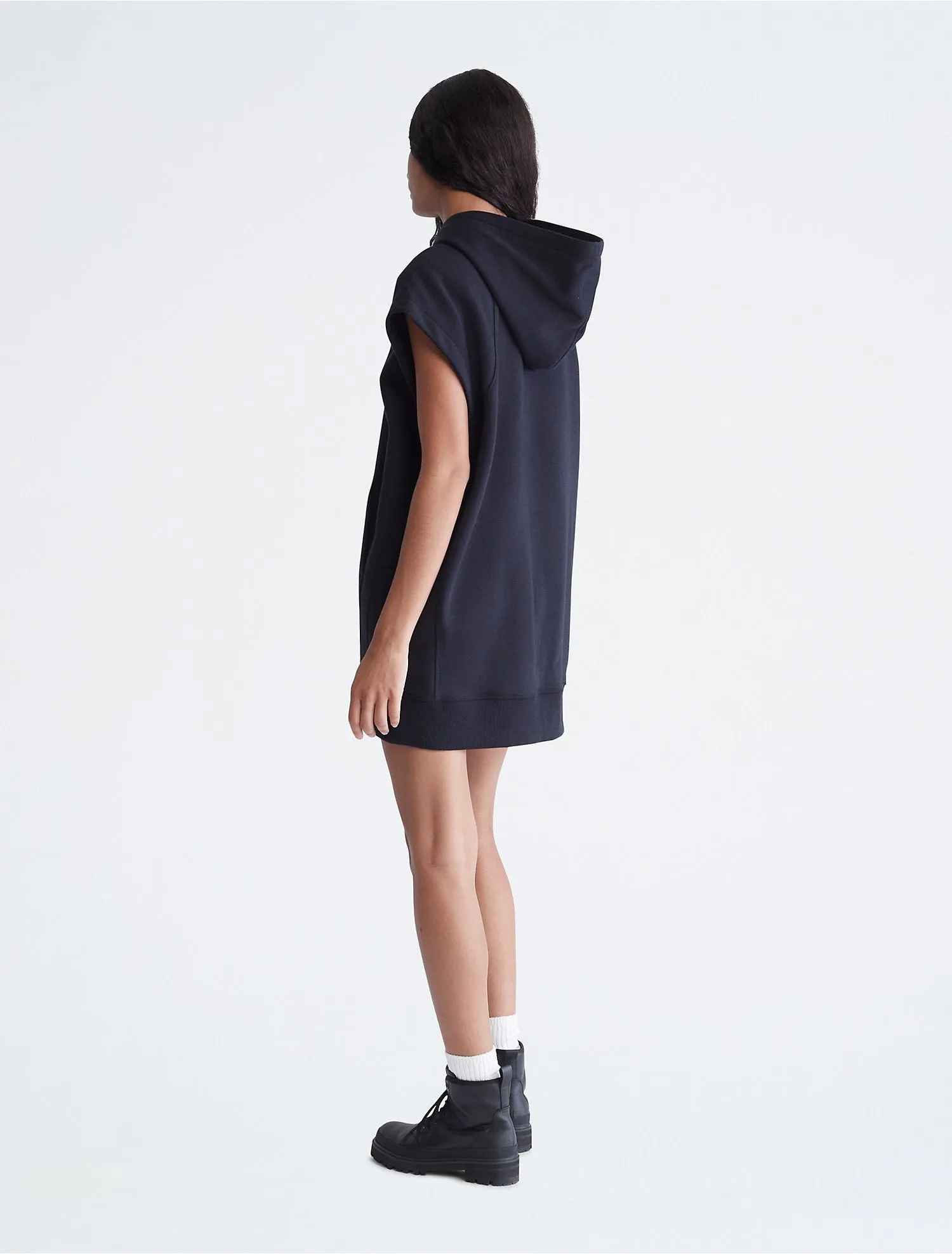 Calvin Klein Archive Logo Fleece Sweatshirt Dress - Women