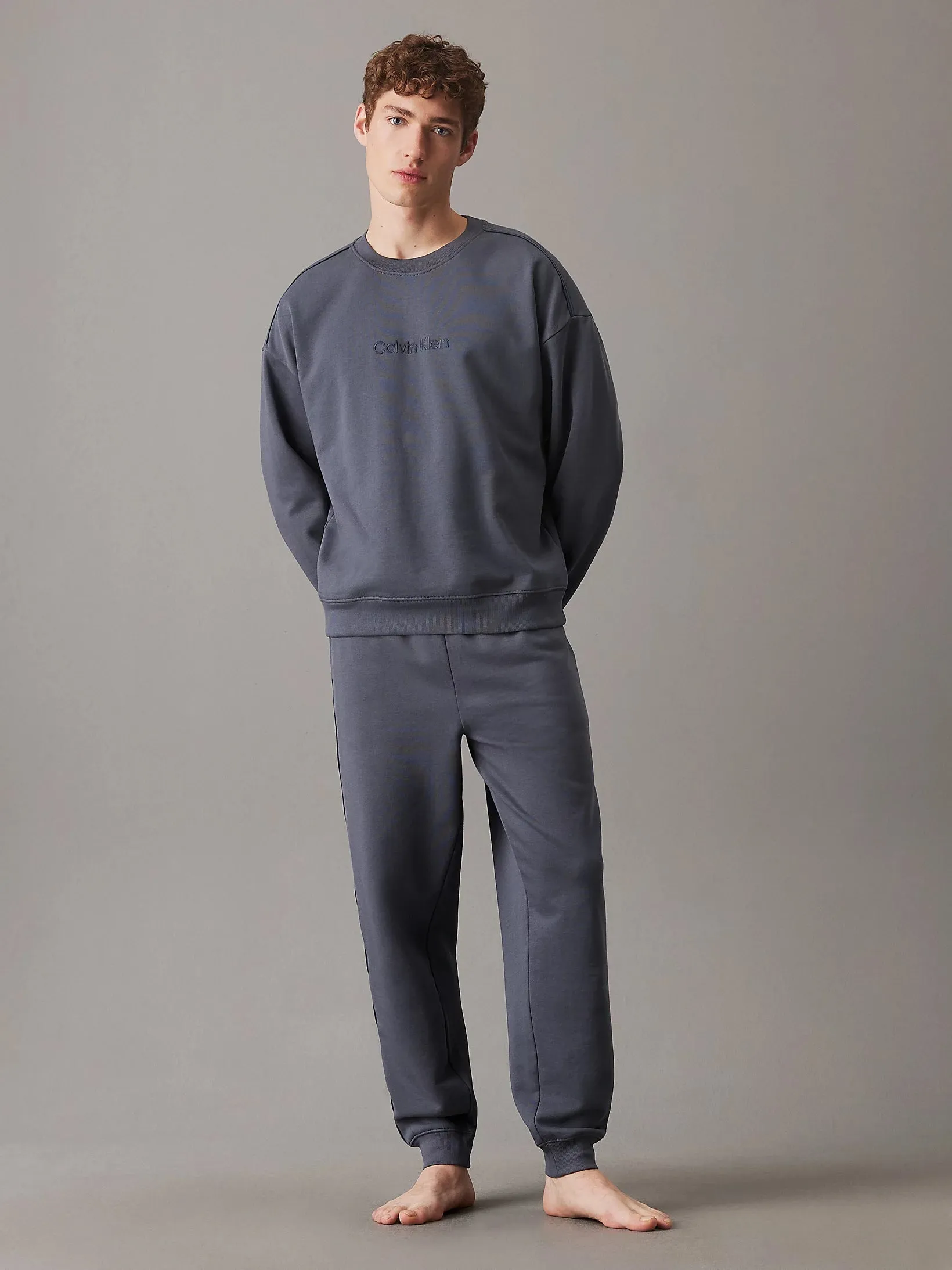 Calvin Klein COTTON FLEECE Mens Sweatshirt Turbulence / Ink