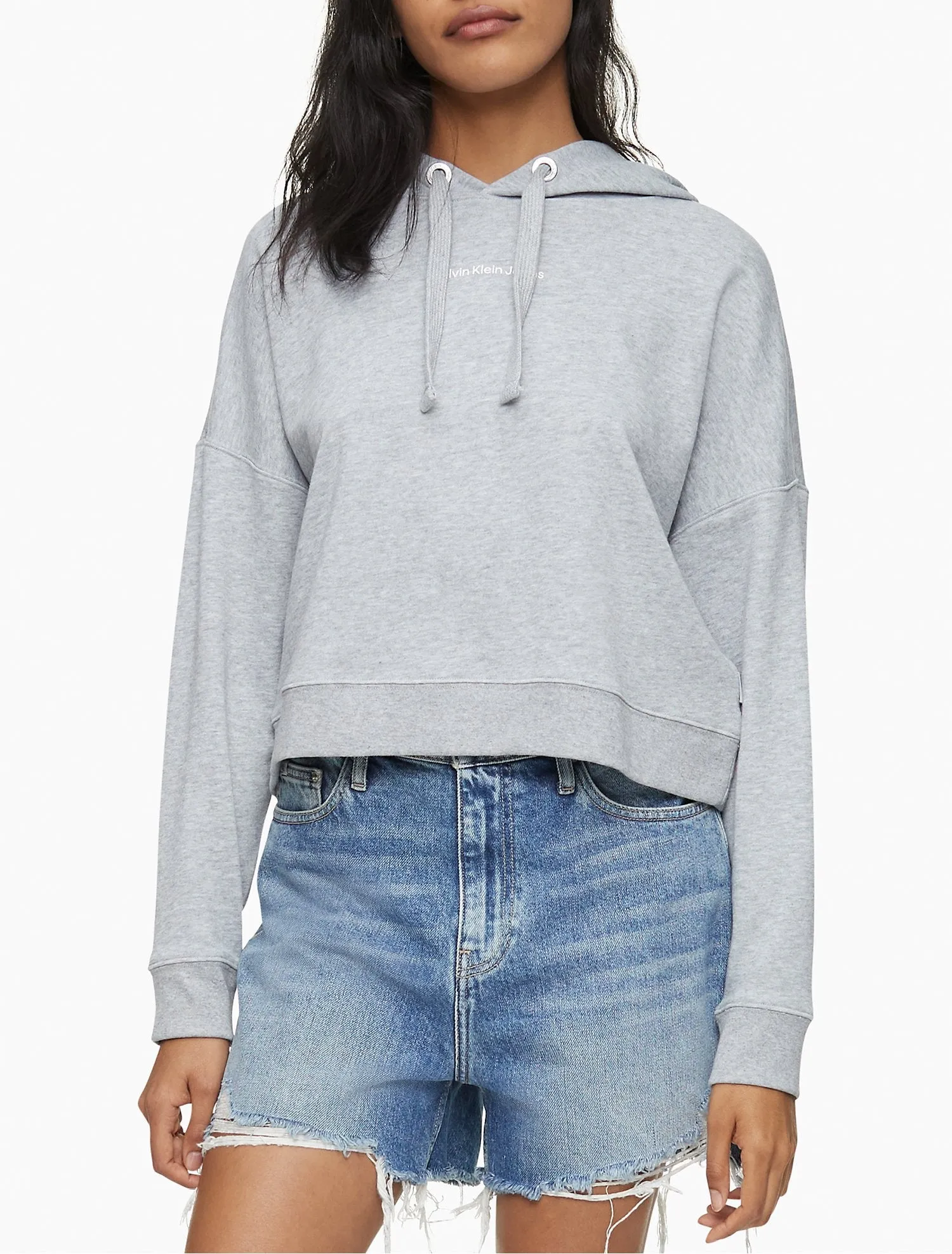 Calvin Klein Minimal Logo Pullover Hoodie - Women