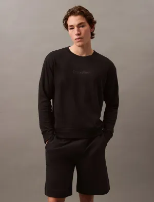 Calvin Klein MODERN TERRY Mens Sweatshirt Black