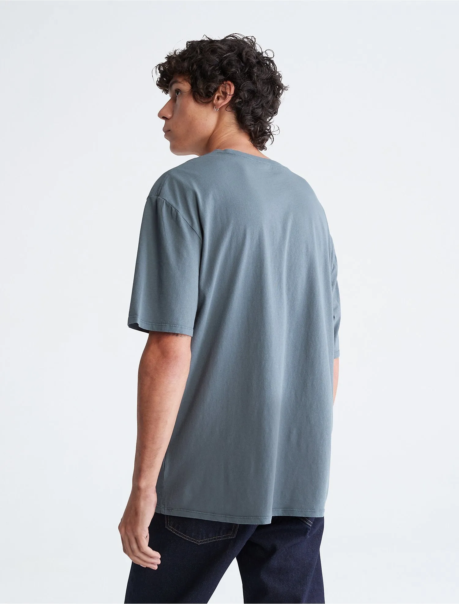 Calvin Klein Naturals Relaxed Fit Tea Dye Logo TShirt - Men