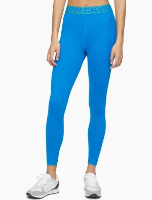 Calvin Klein Performance Striped Logo Mesh 7/8 Leggings - Women