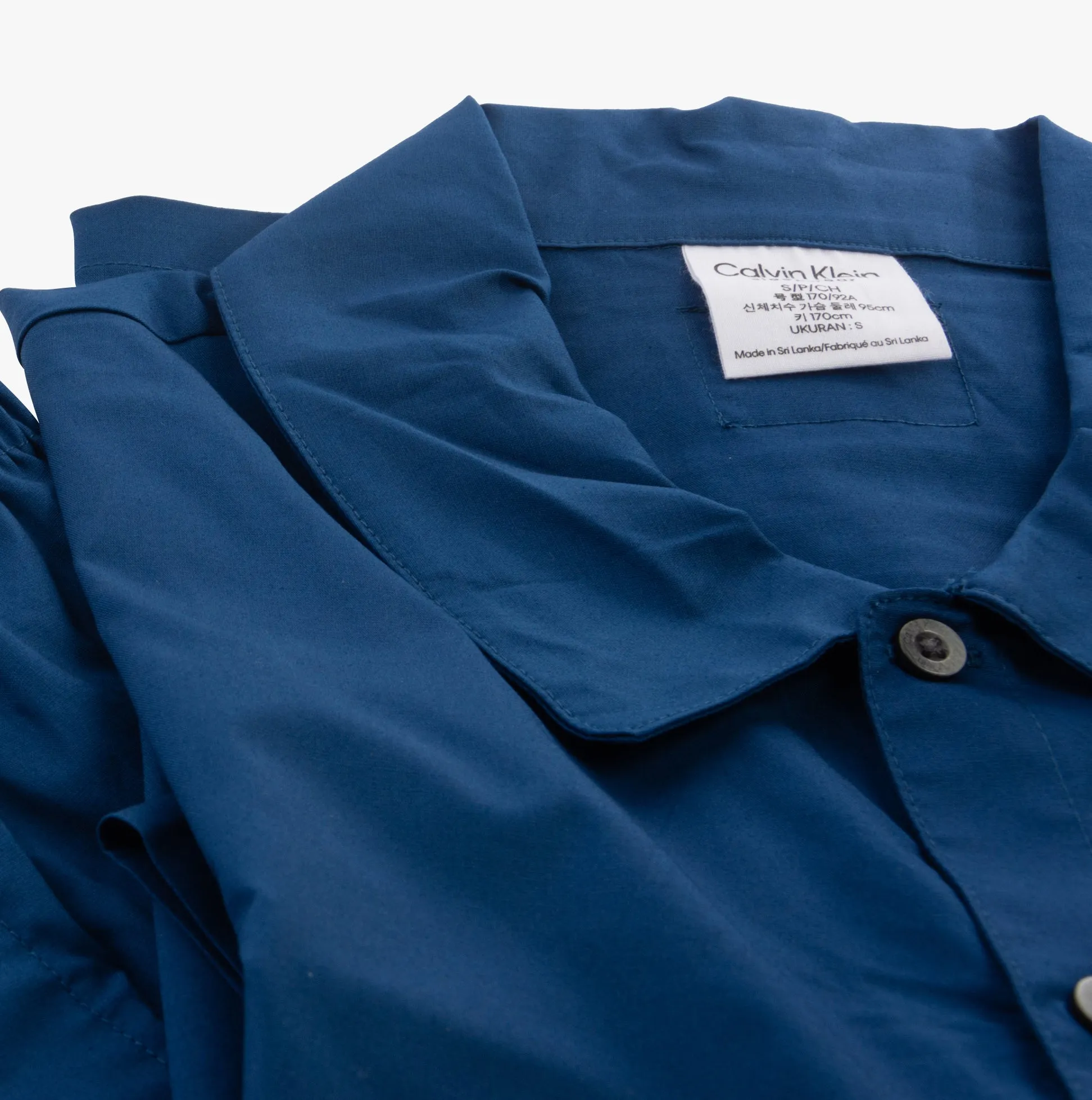 Calvin Klein PURE COTTON SLEEP Short Pyjama Set Mens Navy Peony