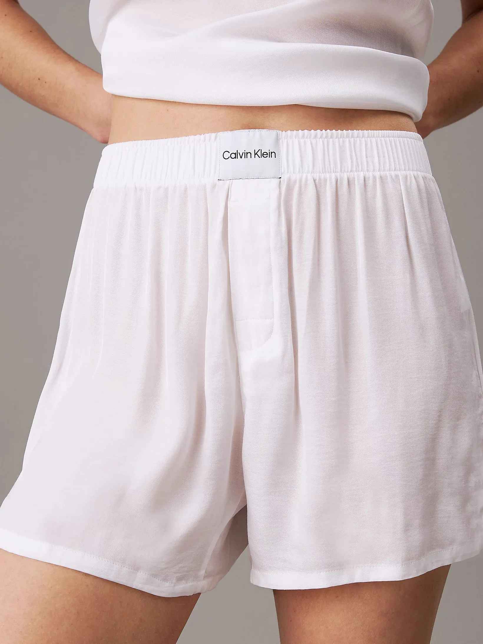 Calvin Klein PURE Sleeveless Short Pyjama Set Womens White