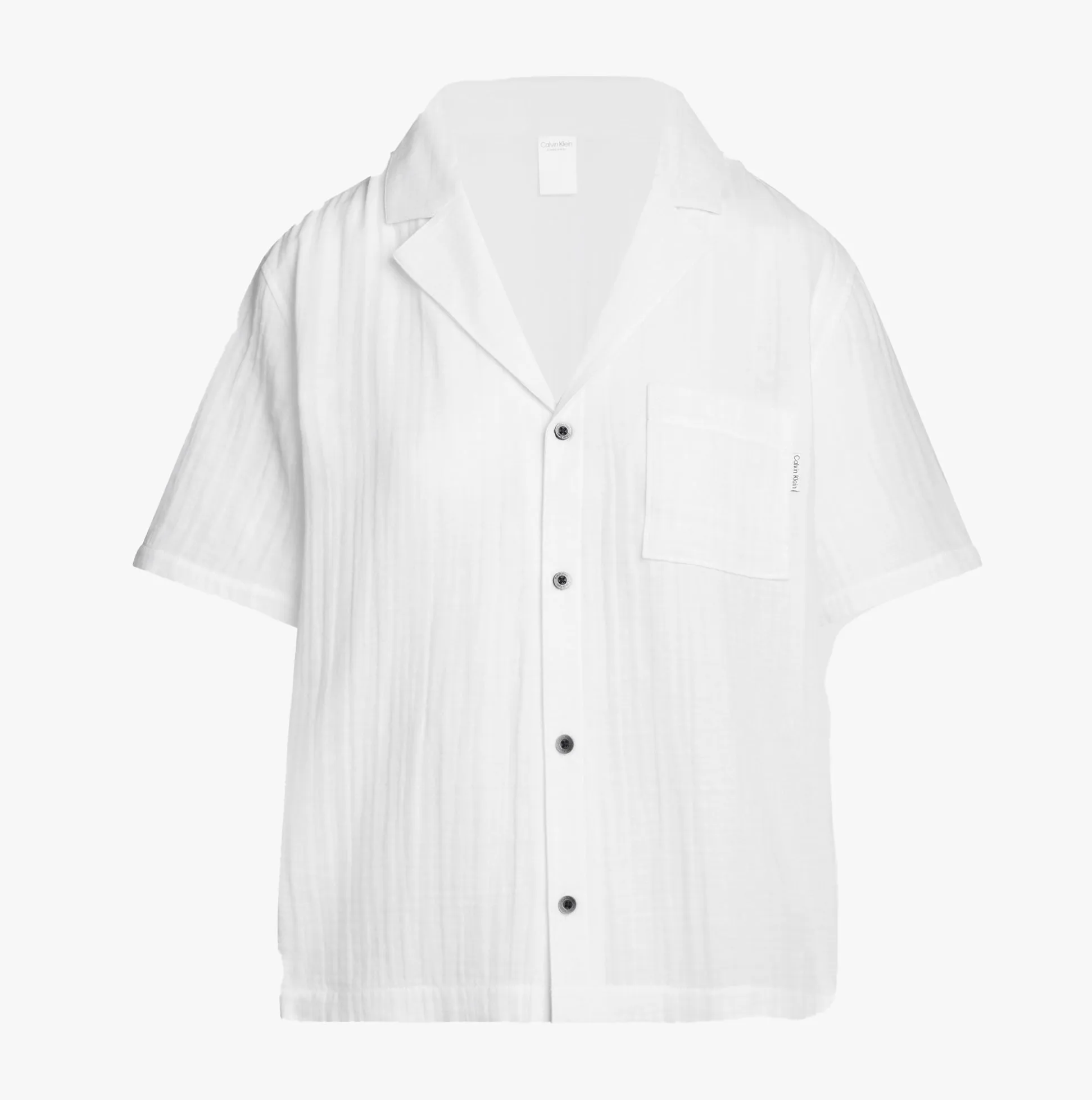 Calvin Klein PURE TEXTURED Pyjama Top Womens White