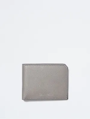 Calvin Klein Saffiano Leather Slim Bifold Wallet - Men