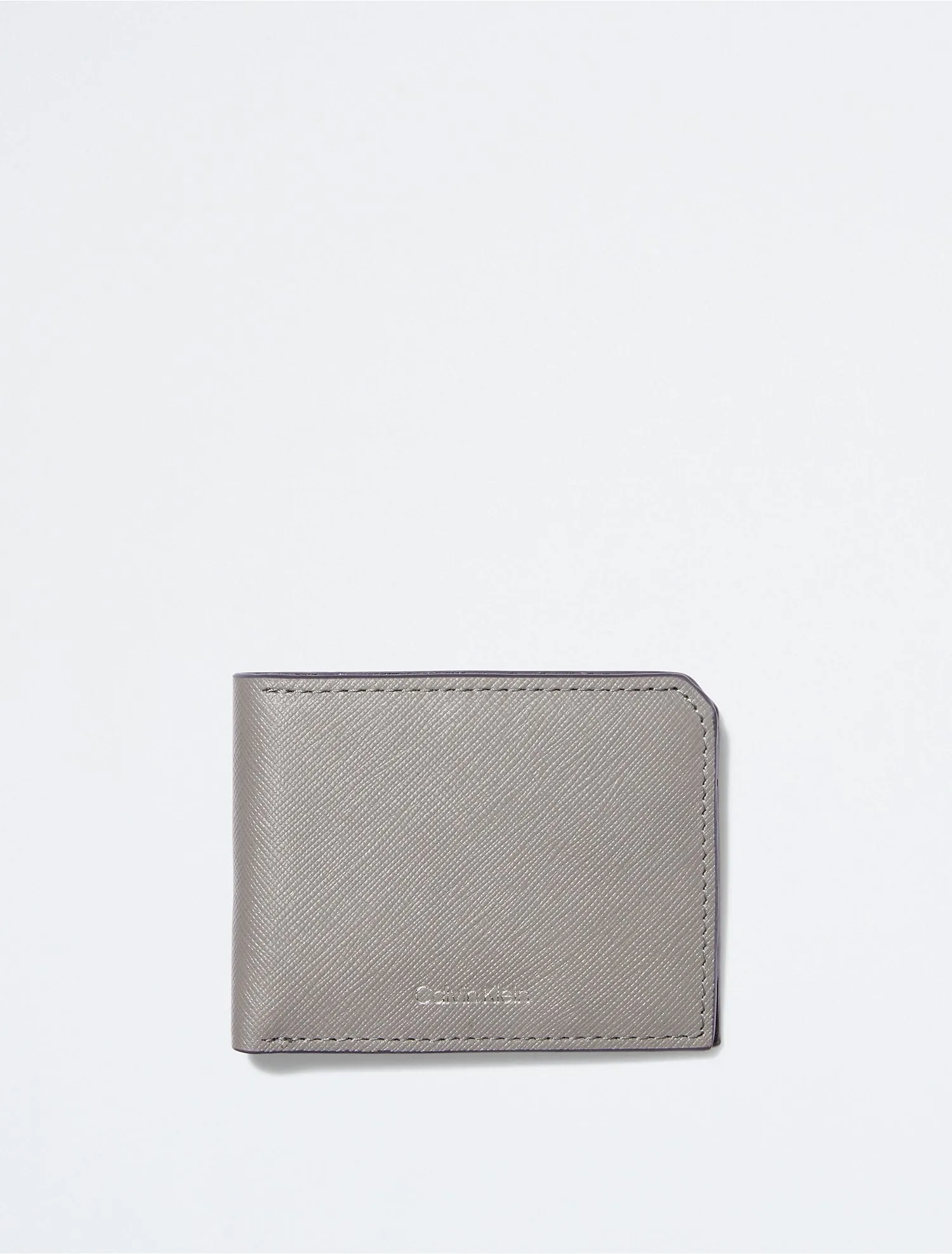 Calvin Klein Saffiano Leather Slim Bifold Wallet - Men