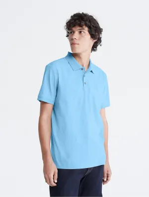 Calvin Klein Smooth Cotton Monogram Logo Polo Shirt - Men