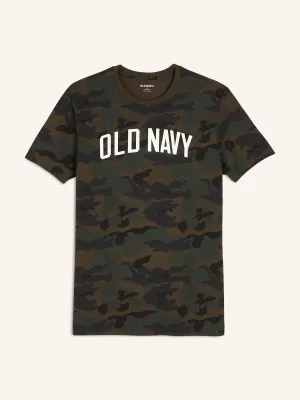 Camo Logo-Graphic T-Shirt for Men