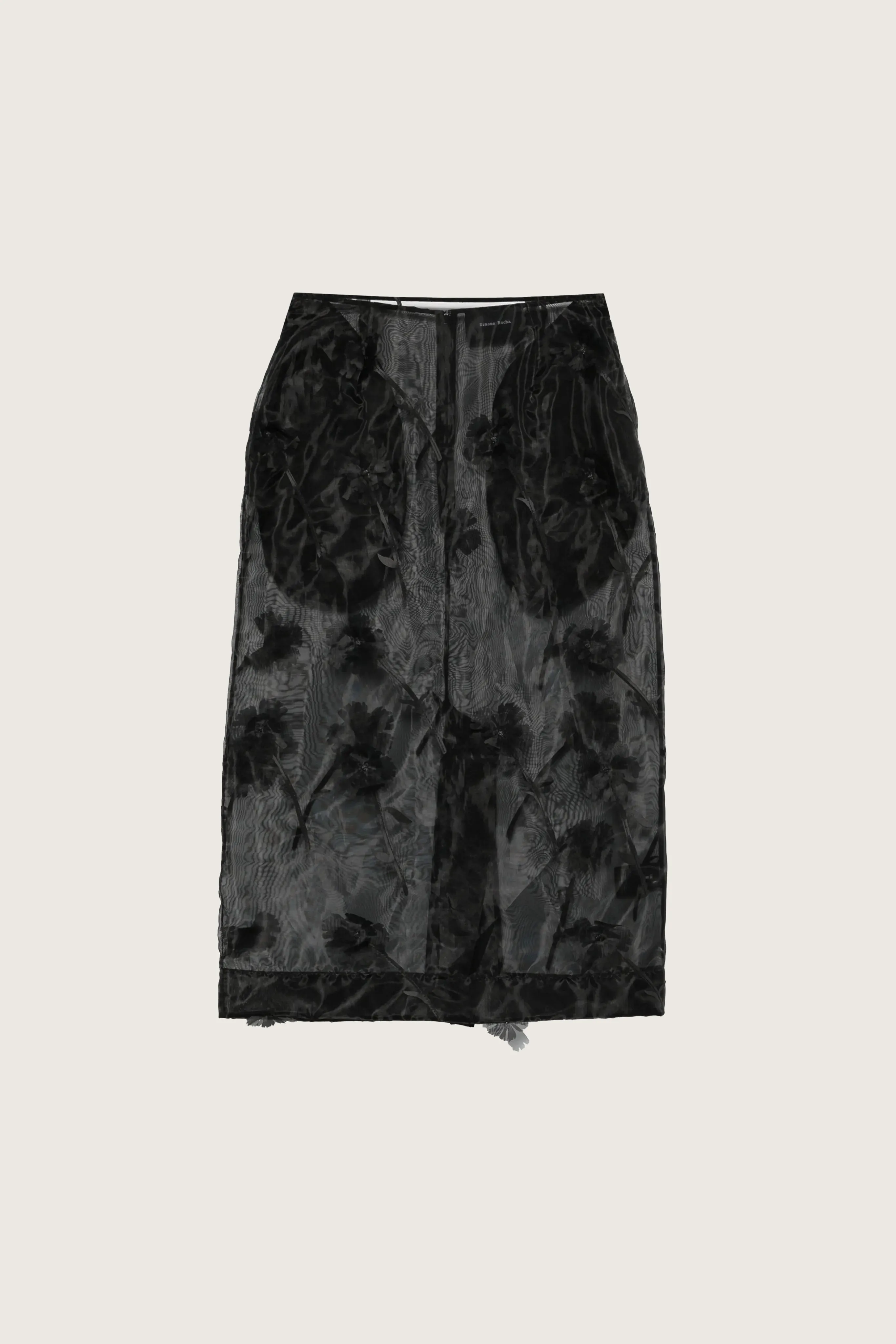 Carnation Organza Pencil Skirt