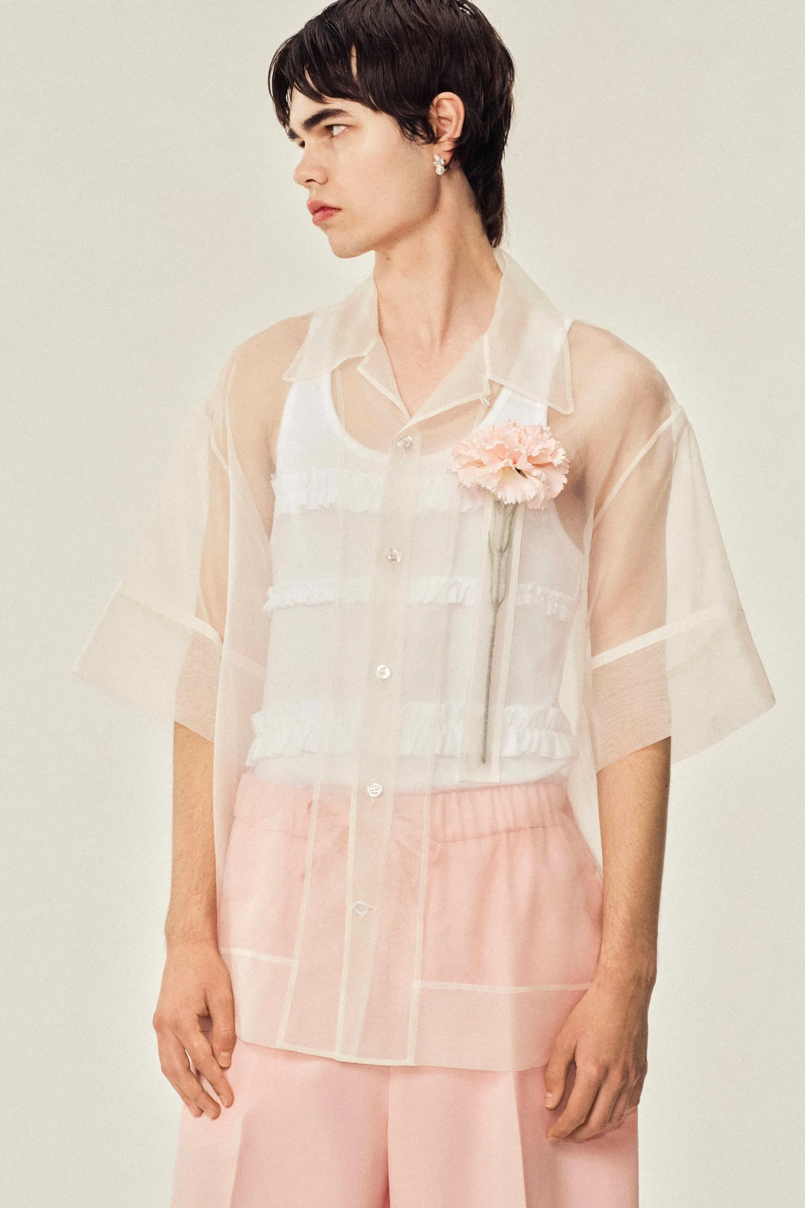 Carnation Pocket Boxy Shirt