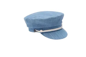 Casquette de Marin SAINT JAMES - en denim de coton (DENIM DELAVE)