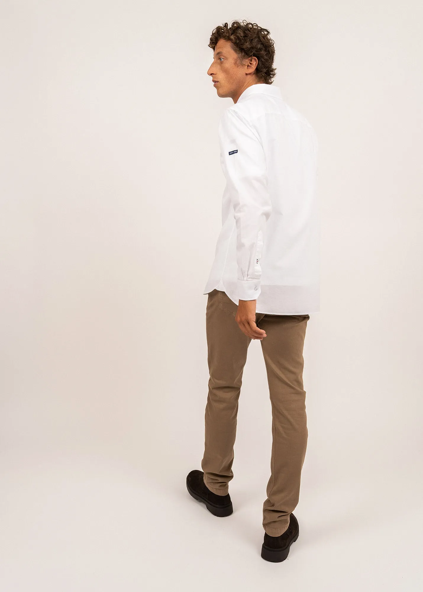 Chemise classique Oran - en dobby de coton biologique (BLANC)