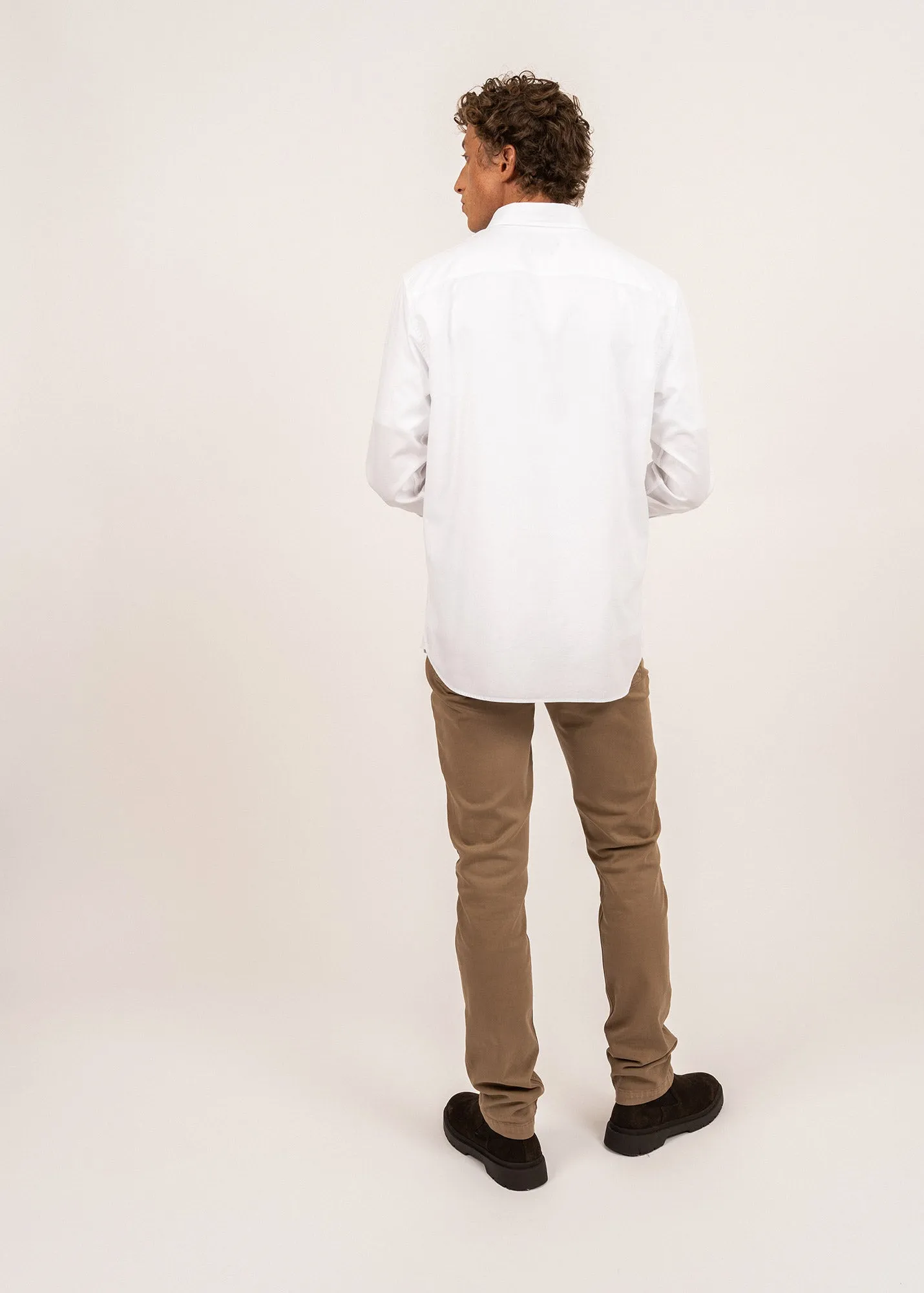 Chemise classique Oran - en dobby de coton biologique (BLANC)