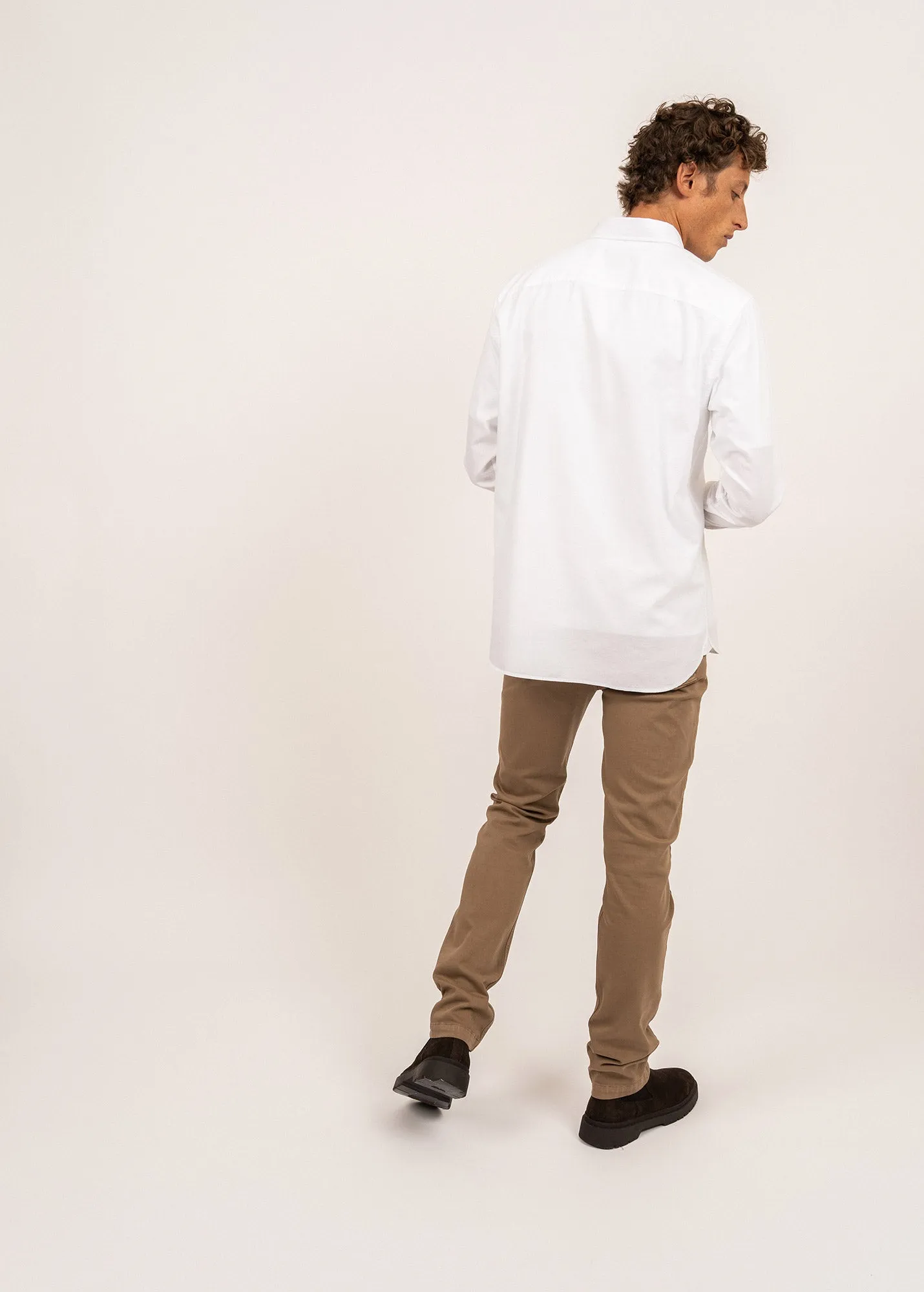 Chemise classique Oran - en dobby de coton biologique (BLANC)