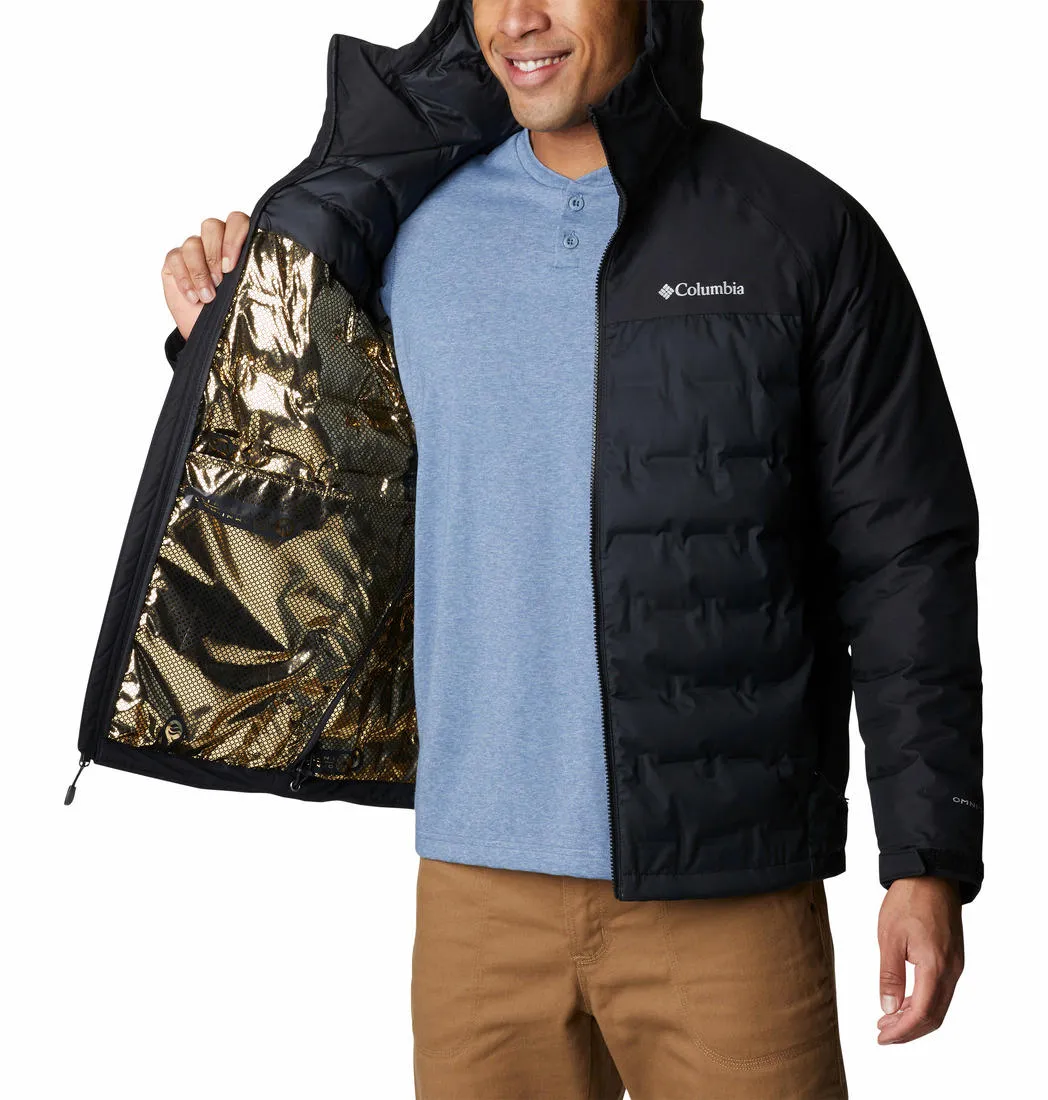 Columbia Men Black Omni-Heat Infinity Grand Trek II Hooded Down Jacket