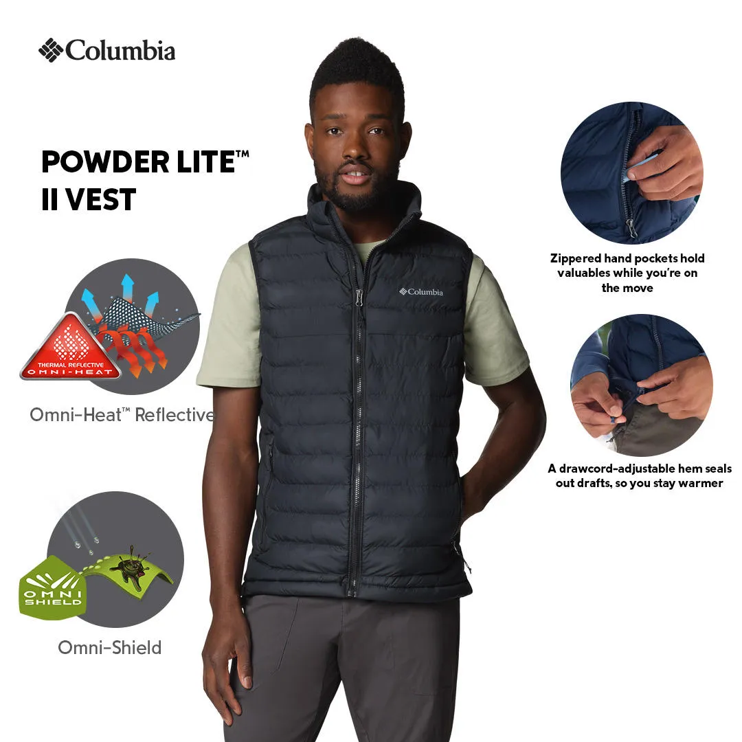 Columbia Men Black Omni-Heat Reflective Powder Lite II Vest